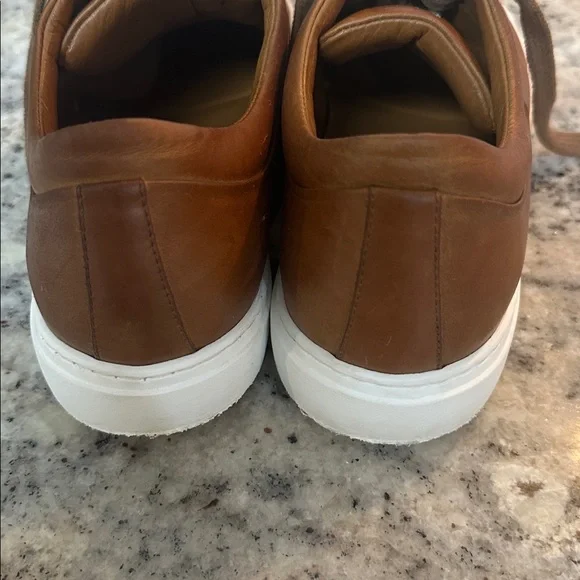 Aquatalia Brown Leather Men's Sneakers - Picture 3 of 6
